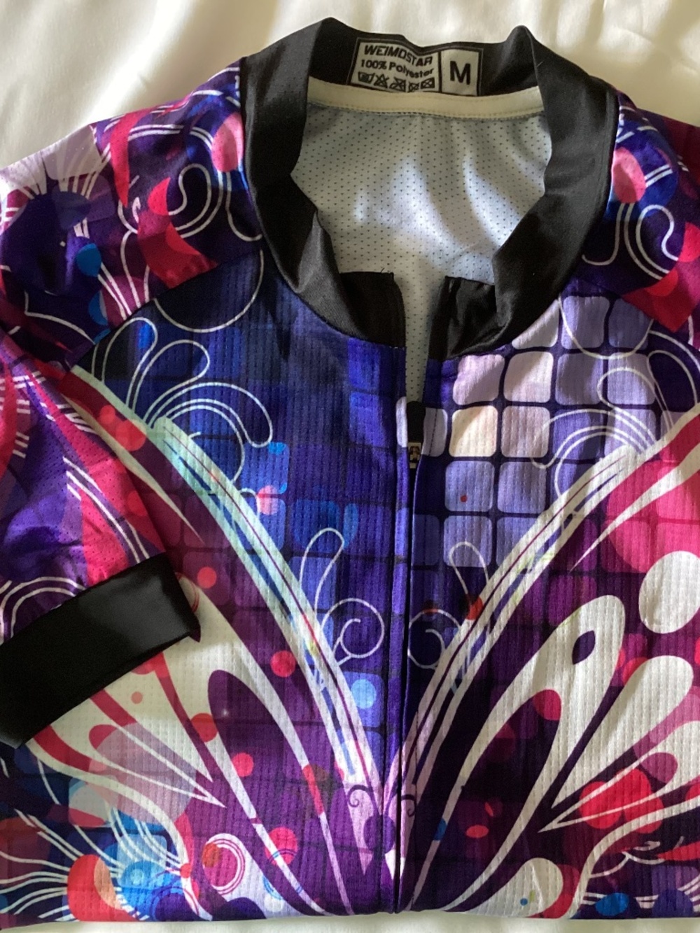 Ladies Weimostar Cycling Jersey Multicolor Floral Butterfly Size Medium